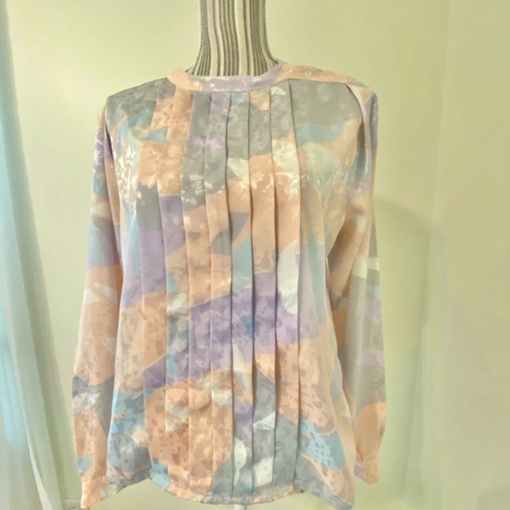 Michelle Stuart vintage pastel blouse